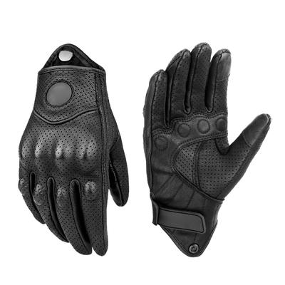 Motorcycle Gloves Sheepskin Breathable Windproof Comfortable Full Finger Cycling Gloves for Bike Bicycle Breathable