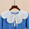 Women White Lapel Fake Collar Shawl Decorative Chocker Necklace Women Detachable False Collar Doll Ladies Half Shirt Collars