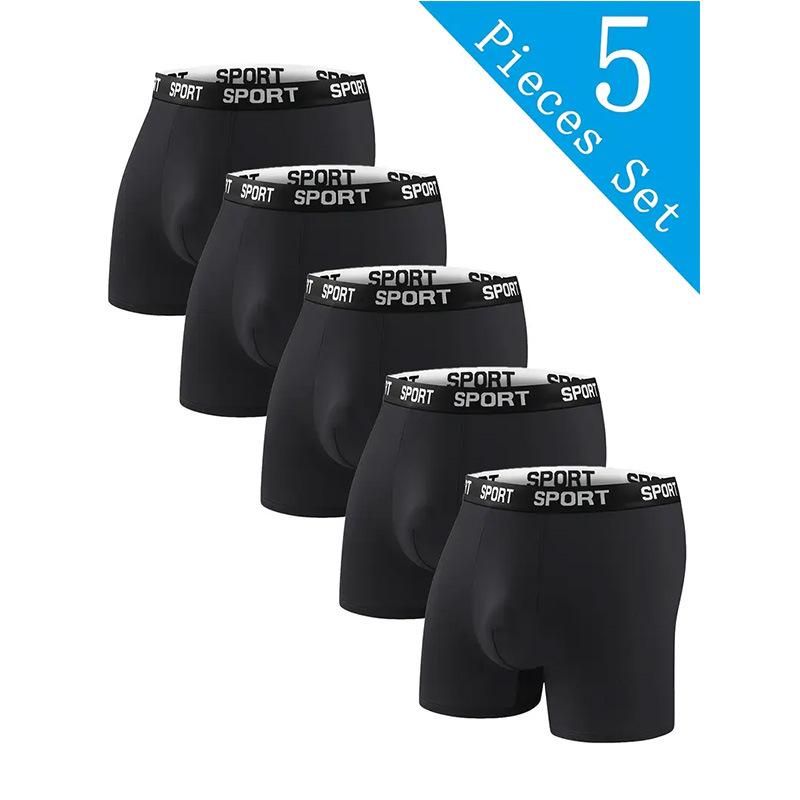 Men s High Elasticity Mid-Waist Sports Training Boxer Briefs M (Euro)