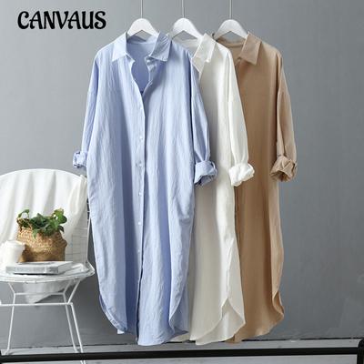 Spring Autumn Women's Shirt Jacket In The Long Section of The Shirt Female Loose Tops Sunscreen Shirt Jacket