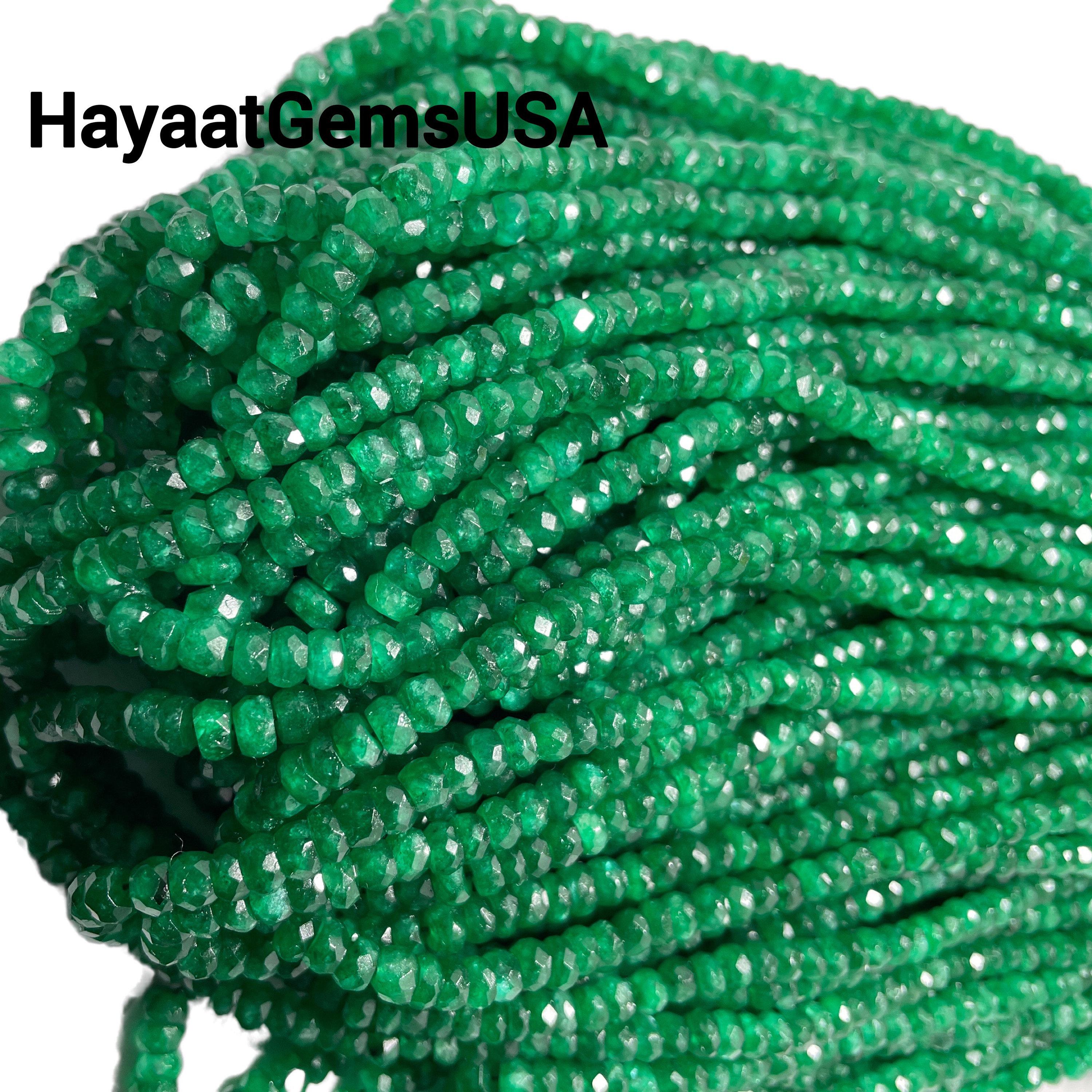 Faceted Zambian Emerald Beads AAA+ Quality - 4-5mm Loose Gemstone 10 Pieces