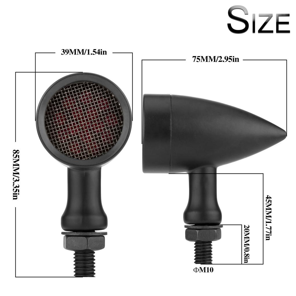Mini Motorcycle Turn Signal Bullet Flashing Light 12v For Harley Honda Yamaha BMW Kawasaki Universal 10mm Moto Turn Signal