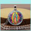 Elegant Vintage Jesus och Jungfru Maria Halsband för Kvinnor och Män Trendigt Korskedja
