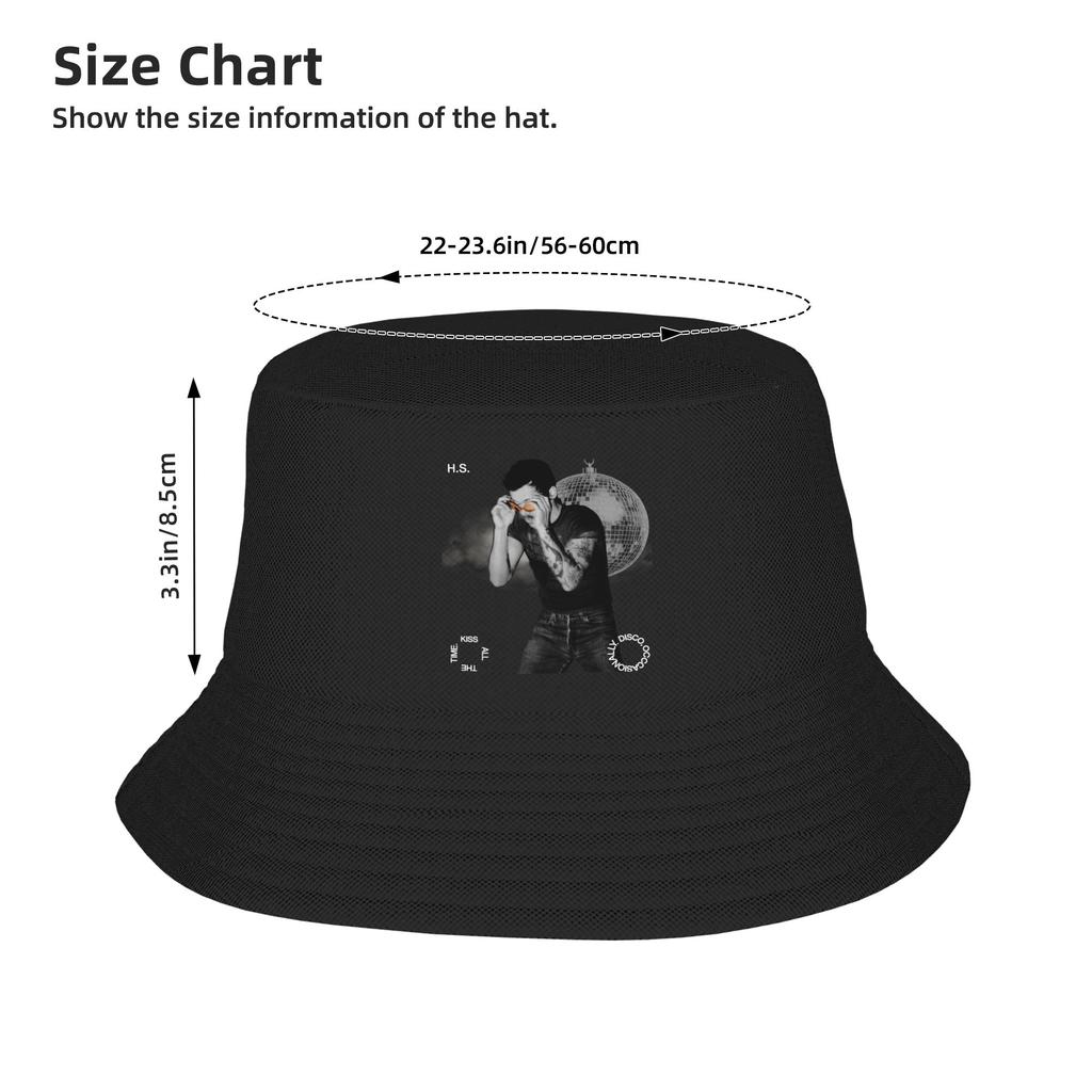 Summer Travel Headwear Harrys Disco Styles Bucket Hat Trendy Women Sun Hat Bob Hat Foldable Fishing Fisherman Hats Outdoor Sport