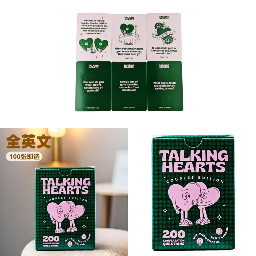 Talking Hearts Couples Edition Paper Card Game For Romantic Date Nights