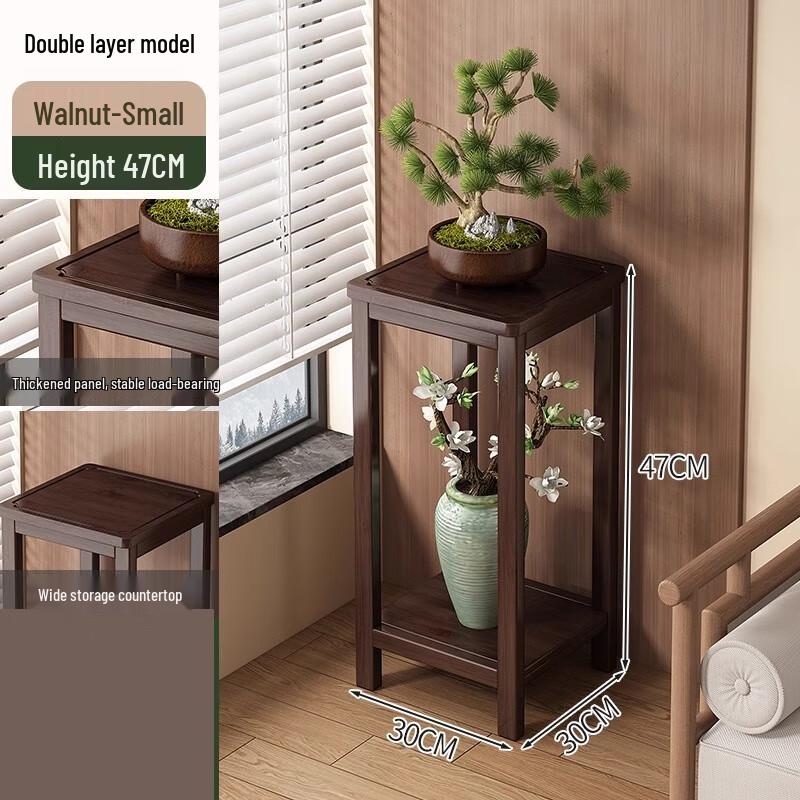 

Многоярусная полка для хранения из бамбука и грецкого ореха