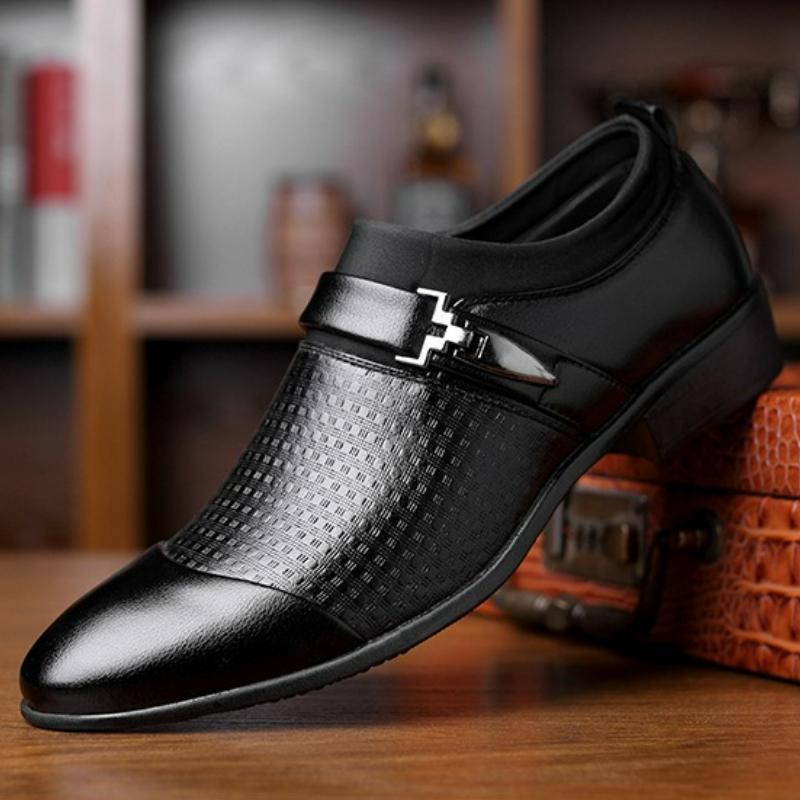 

Мужские туфли-оксфорды из лакированной кожи, офисные туфли с острым носком, слипоны, свадебные туфли, деловые, больших размеров, мужская кожаная обувь 38
