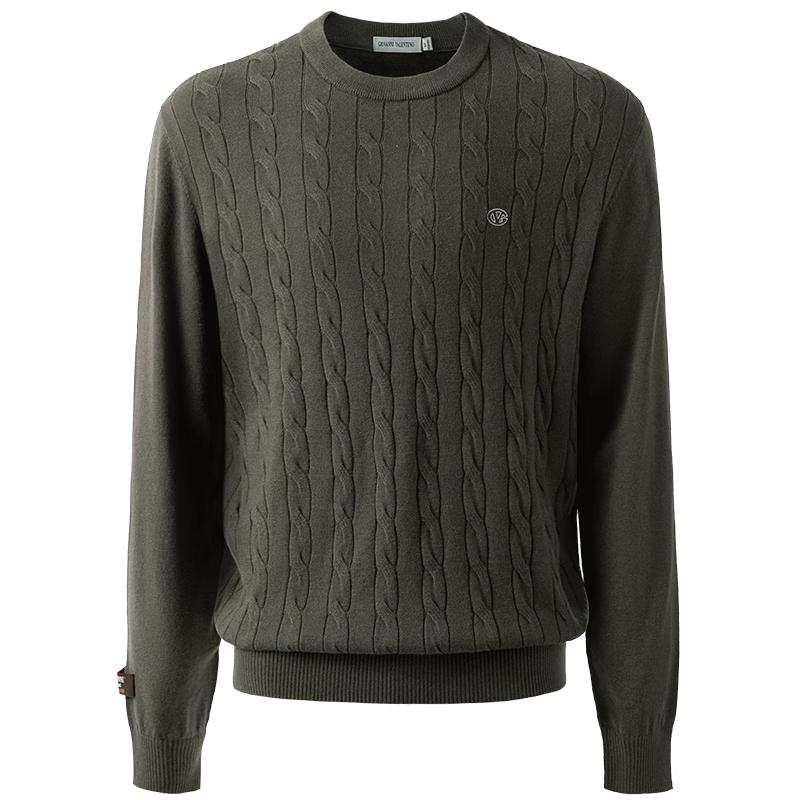

GIOVANNI VALENTINO Men s Cable Knit Wool Sweater XL