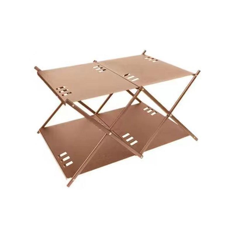 Three-Layer Folding Aluminum Picnic Table for Outdoor Camping and Parties
