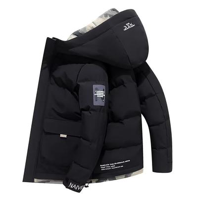 Pernová bunda Oblečenie do chladného počasia 5L Veľká veľkosť Zimná perová bunda 5XL Vrchné oblečenie Hrubá s kapucňou Zimné oblečenie Pernový kabát Bunda Kabát [YoniStar] Pánska (3XL