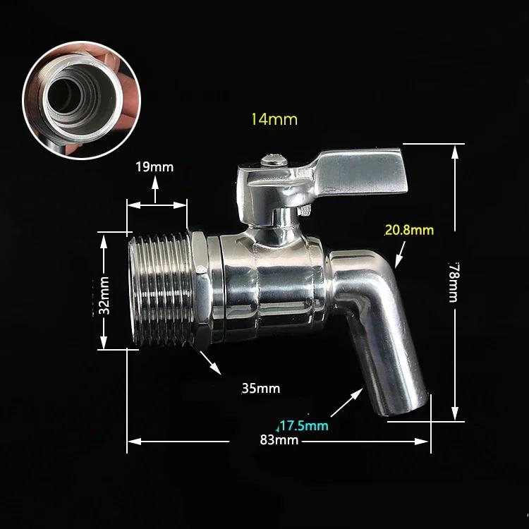1/8 1/2 3/4 1 Inch 304 Roestvrij Staal Bierfust Kraan/rode Wijn Kraan/drankmachine Waterfilter Aftap