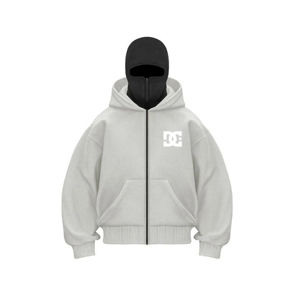 "2025 Men's Designer Clothing: Double-zipper Hoodie, Autumn and Winter Masked Hip-hop Sweatshirt, Fitness and Casual Hoodie.