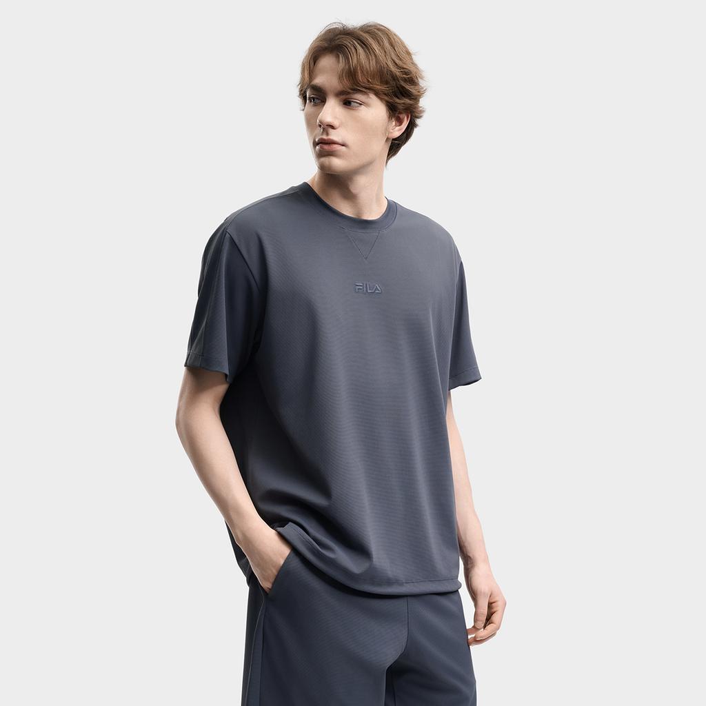 FILA Original Simple Classic Fashion Trendy Retro Sports Casual Versatile Comfortable Loose Knit Short Sleeve T-Shirt Men tops F51M629101FDY