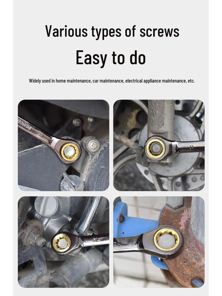 Compact Multifunctional Torx Ratchet Wrench Set