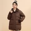 Mid-length Cotton Jacket Women's New Korean Version Loose Lazy Style Padded Jacket Thickened Down Padded Jacket Winter Coat
