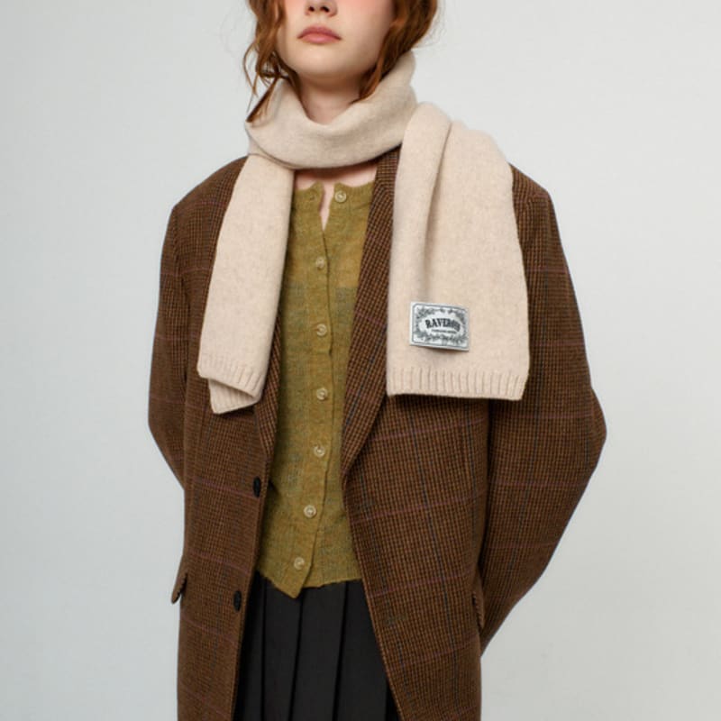 RAVEROUS Basic Schal Uni_Haferflocken