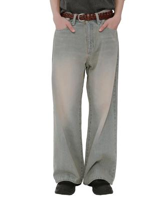 WEGO Men's Flared Denim Pants, Size M, Lightly Denim Finish, Streetwear, Fall/Winter Clothing, Gift