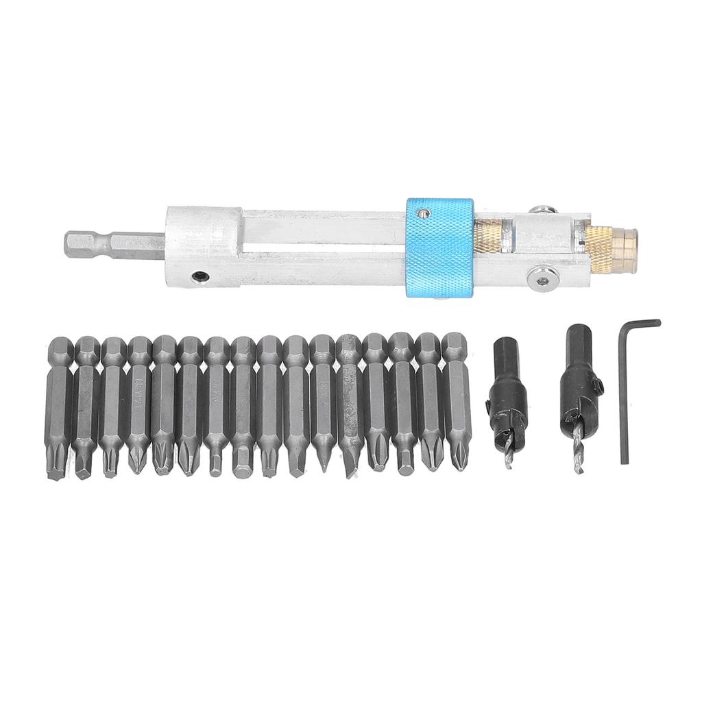 20Pcs/Set Countersink Drill Bit High Speed Steel Screwdriver Bits Screw Driver Converter Hand Tool