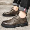 Handmade High Quality Genuine Leather Casual Shoes for Men Lace Up Outdoor Oxford Jogging Shoes Men Outdoor Daily Commute Shoes