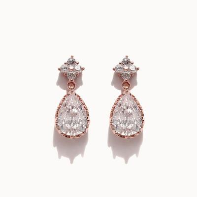 Jlauren 1M0958 Signity Cubic Rose Gold Silver Earrings [30451438]