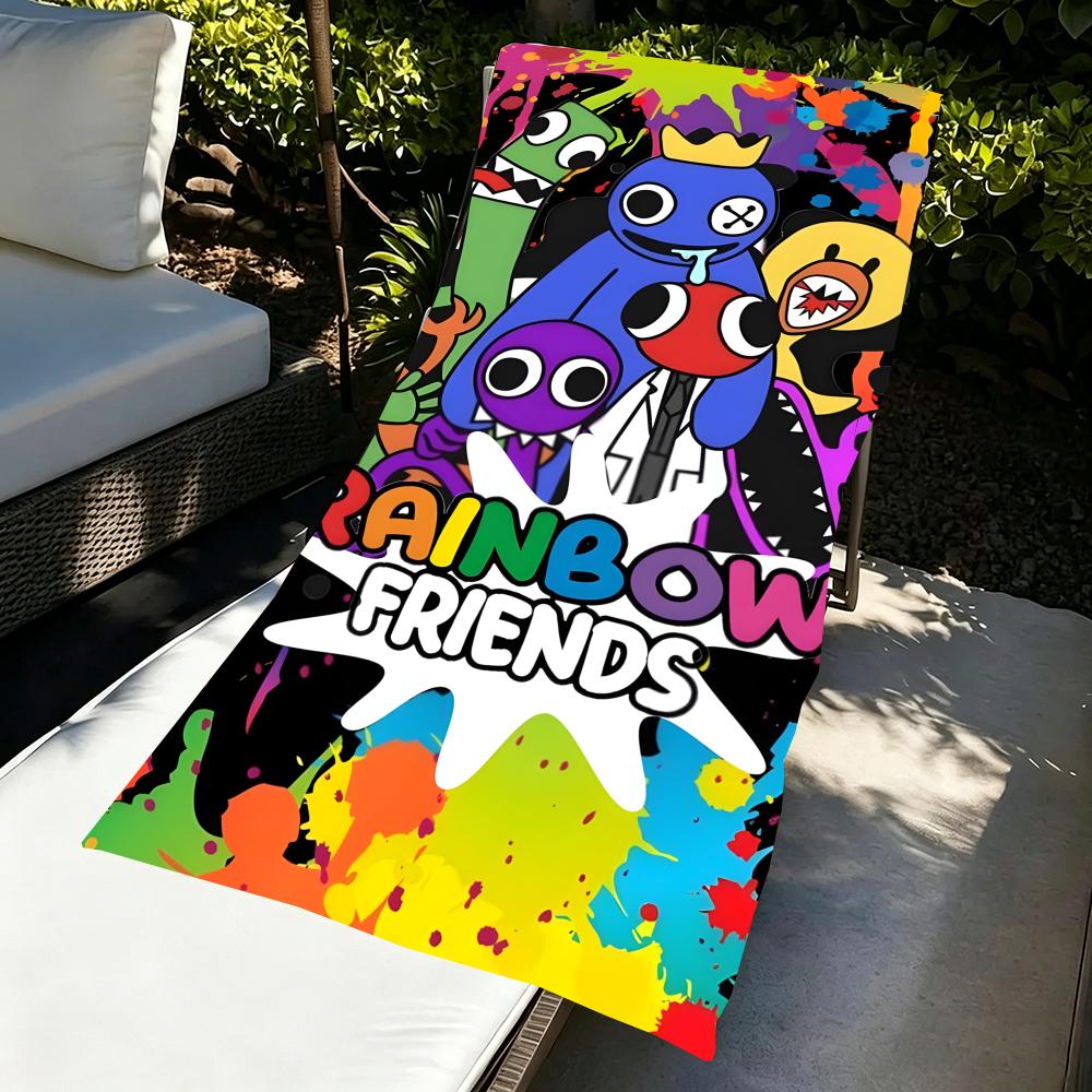 R-Rainbow Friends-S Towel Microfiber Beach Towel, Quick-Dry, Sand-Free, Ultra-Fine Fiber, Super Soft.