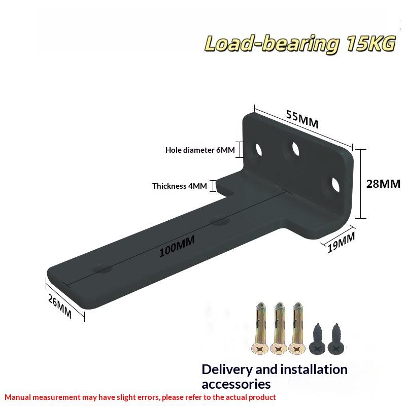1 Ensemble Supports d'Étagère Robustes en Forme de L pour Cloison Support Métallique Industriel Support Mural Étagère Fixe Avec Vis