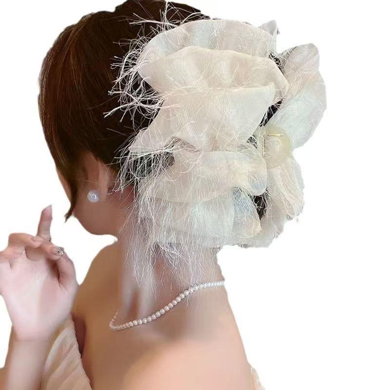 Luxury Starry Sky Rhinestone Bow Hair Clip - Volumizing Shark Clip Accessory