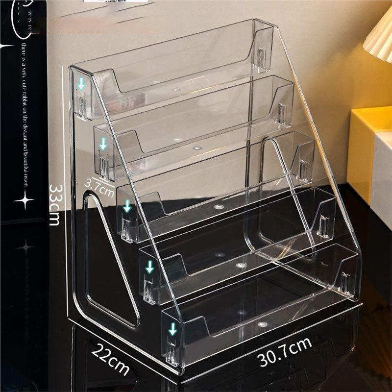Multifunctional Counter Display Rack 5-Layer CD Rack, Album Display Rack, Transparent Storage Rack For Tapes