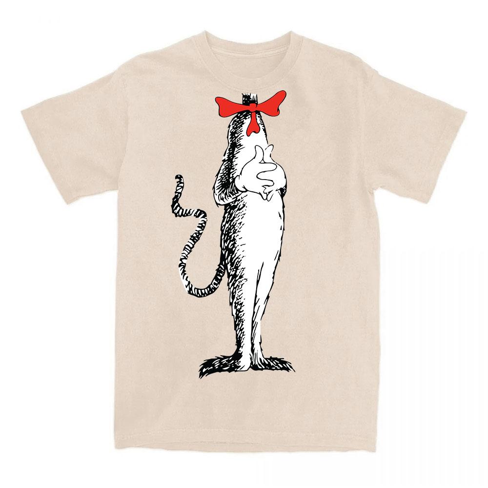 Cat in The Hat Manga Printing Tshirts Short Sleeve Loose Cotton T-shirt Funny Cartoon Meme Graphic T Shirt Unisex Tees