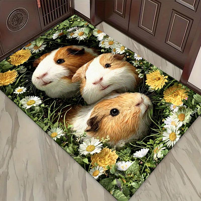 Guinea Pigs Carpet Rug for Living Room Bedroom Home Sofa Decoration,Kids play Non-slip Floor Mat