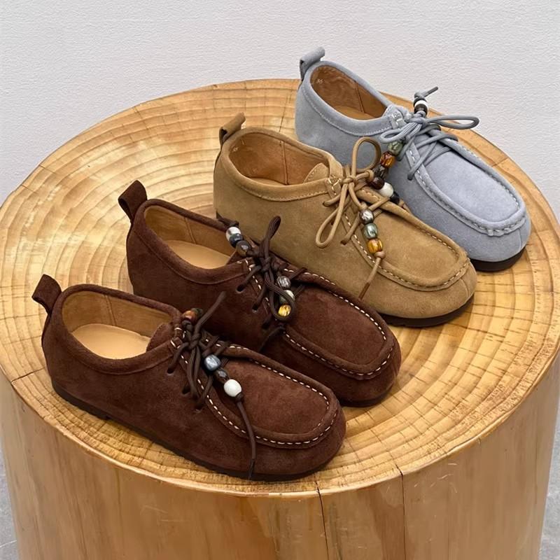 GKTINOO Genuine Leather Shoes Lace-Up Women's Casual Shoes Handmade Soft Sole Loafers Brand Casual Women's Shoes