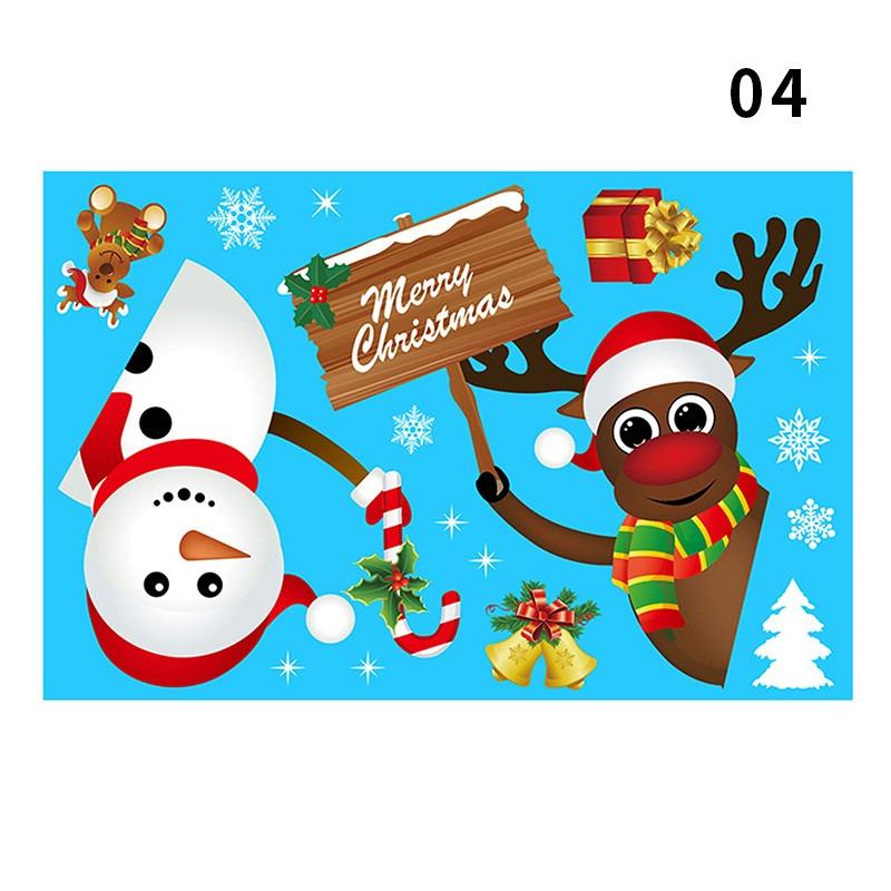Christmas Window Stickers Merry Christmas Decorations For Home, Cristmas Ornament Xmas Navidad Natal Gifts New Year Stickers