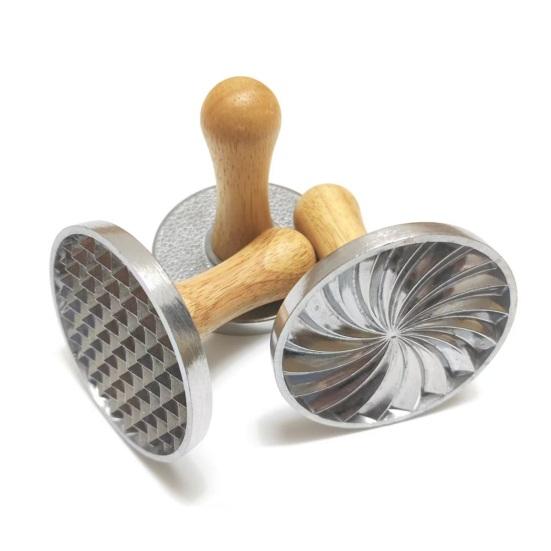 Штамп для печива Нержавіюча форма-вирізка для печива Прес для імбирного печива з дубовими ручками Багаторазові тиснення для печива для домашнього випікання печива та випічки