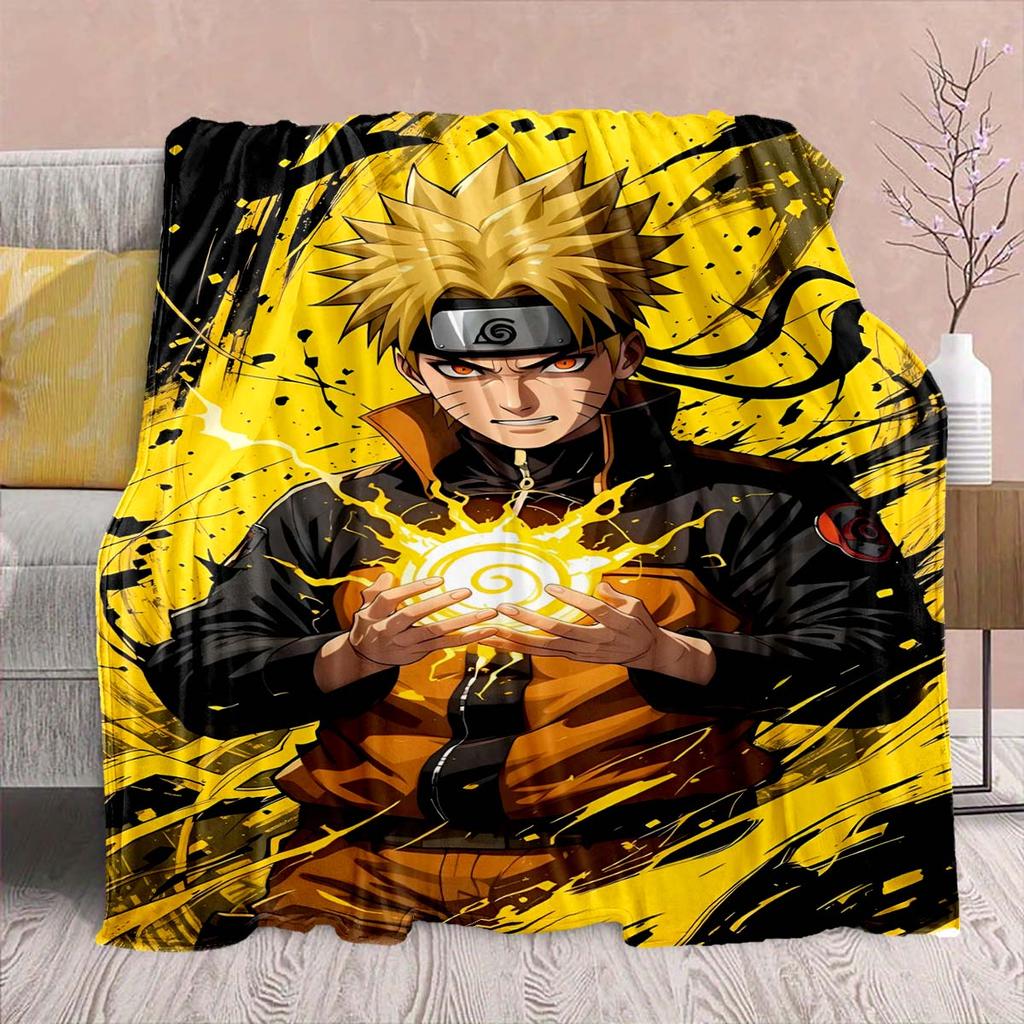 Naruto Anime Flanelldecke - Weich Warm Perfekt für Sofa, Bettwäsche Camping Reise Büro Heimdekor -QJY