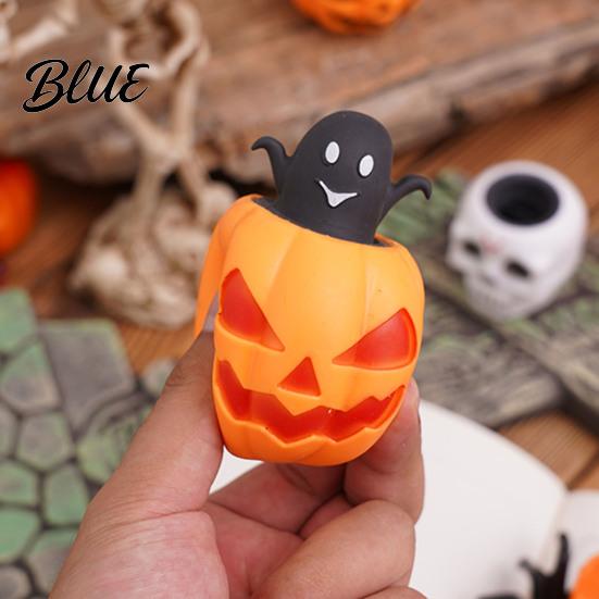 Creepy Pumpkin Pinch Toy 12Pcs Pop-up Ghost Squeeze Toy Stress Relief Head Sensory Pocket Fidget Toys for Party Favors