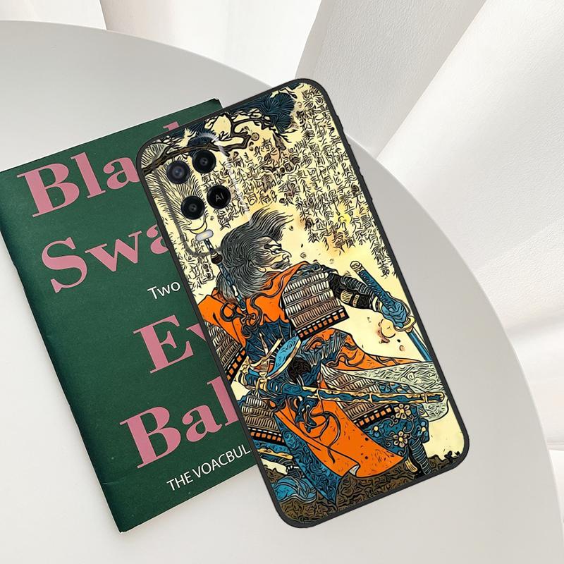 Samurai Mask Demon Case For Oppo A96 A76 A16 A15 A17 A52 A72 A54S A57S A58 A78 A98 A57 A77 A54 A74 A94 Cover