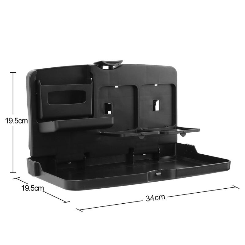 Table à manger portable pour voiture pliable plateau porte-gobelet de nourriture étagère de rangement intérieur de voiture porte-gobelet de siège arrière pièces automobiles multifonctions