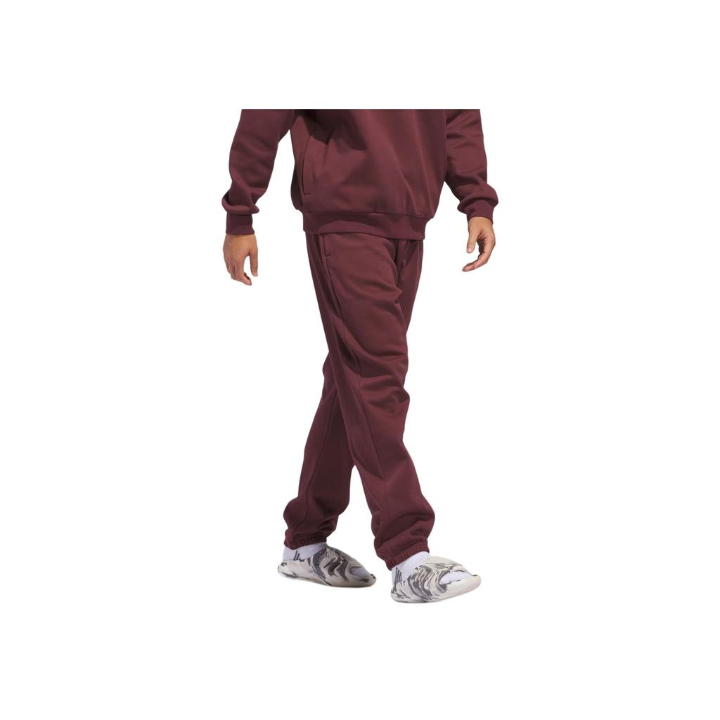 Adidas Basketball Einfarbig Locker Bequem Gestrickte Sporthose Unisex Unterteile Aurora-Rot Rubin JD6144