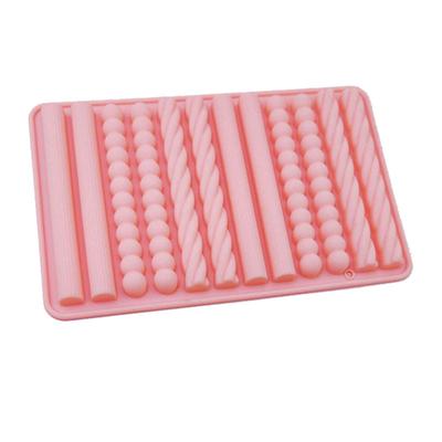Molde de Silicona para Cuerda de Caramelo Gomoso Palo Largo Perlas Barra de Chocolate Galletas Hielo Bandeja de Cubitos de Hielo Caramelo de Cera Herramientas de Repostería de Cocina