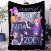 K Pop Demon Hunters Blanket Soft Warm Flannel Throw Hot Anime Fan Gift for Travel Camping Sofa Bed Cover Living Room Dorm Decor