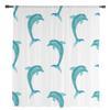 Animal Delfín Pintura Acuarela Cortinas de Tul Para Sala de Estar Cocina Cortina Voile Transparente Paneles de Ventana para Dormitorio
