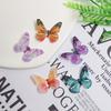 100Pcs Resin Glitter Colorful Butterfly Flatback Cabochon Fit Hair Bows Center Accessories DIY Embellishment Scrapbook Crafts