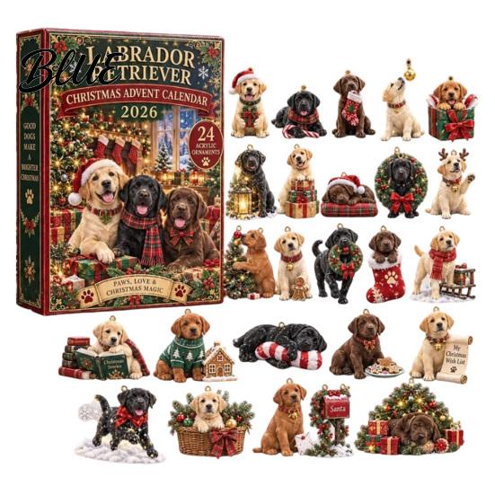 Pensierini per il Calendario dell'Avvento 24 Giorni Set Ornamenti Animali Bambini 2026 Acrilico 2D con Natale