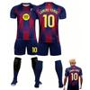 Children Soccer Jersey Barcelona 47394 Cerulean Blue Training Top Youth Sportswear Breathable Quick-Dry