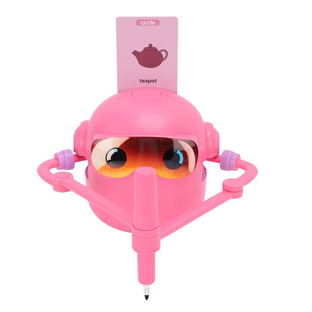 Intelligentes, automatisches Zeichenroboter-Spielzeug, lustige Musik-Lernmaschine mit 100 Karten und 14 bunten Stiften