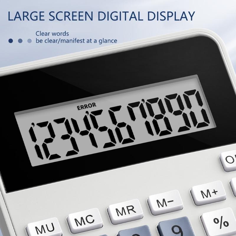 Portable 12 Digit Desktop Calculator Clear Clear Display For Accurate Financial And Office Use
