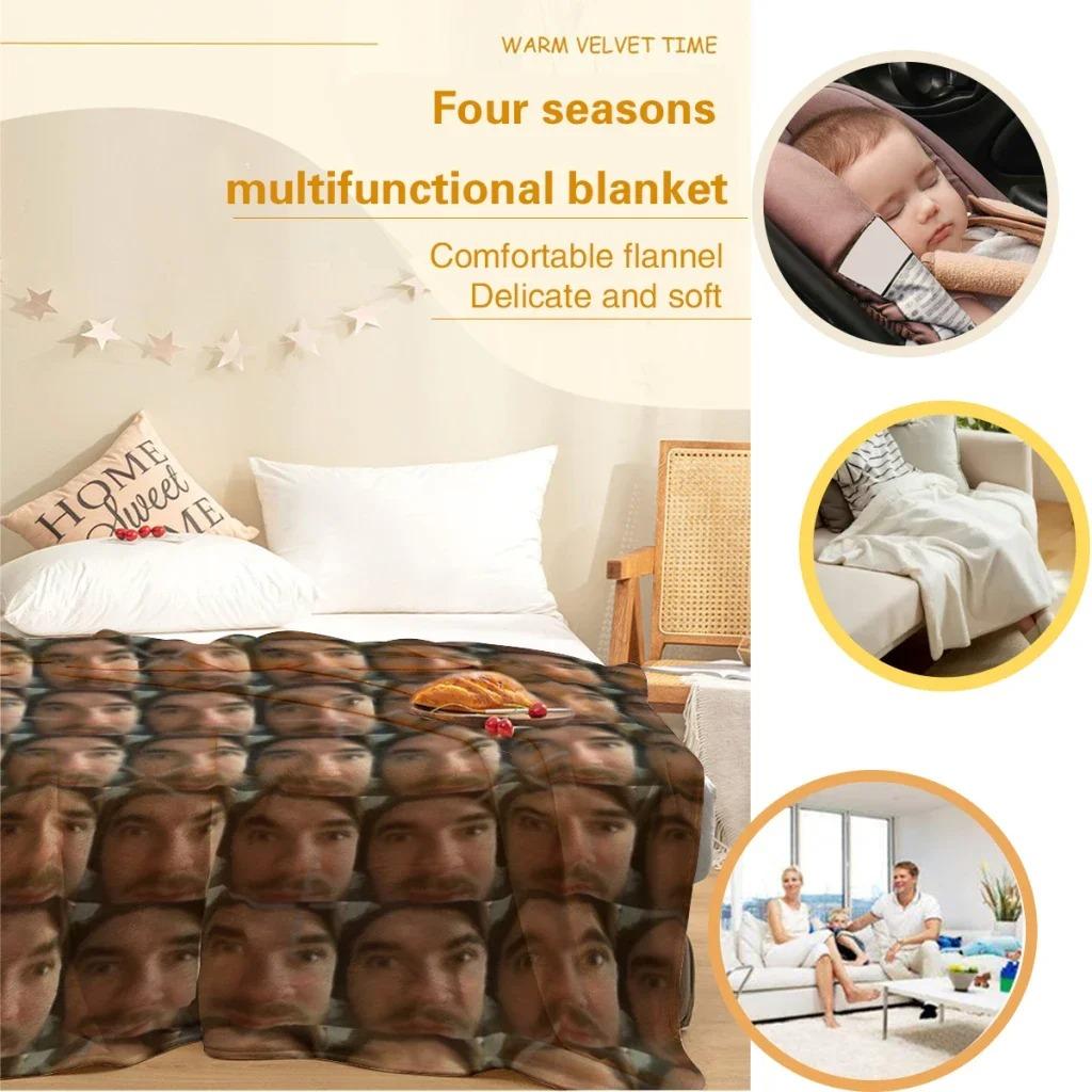 Jschlatt Tenká přikrývka Štíhlá měkká a pohodlná přikrývka Domácí cestování Dárek k narozeninám Pohovka Teplá flanelová přikrývka