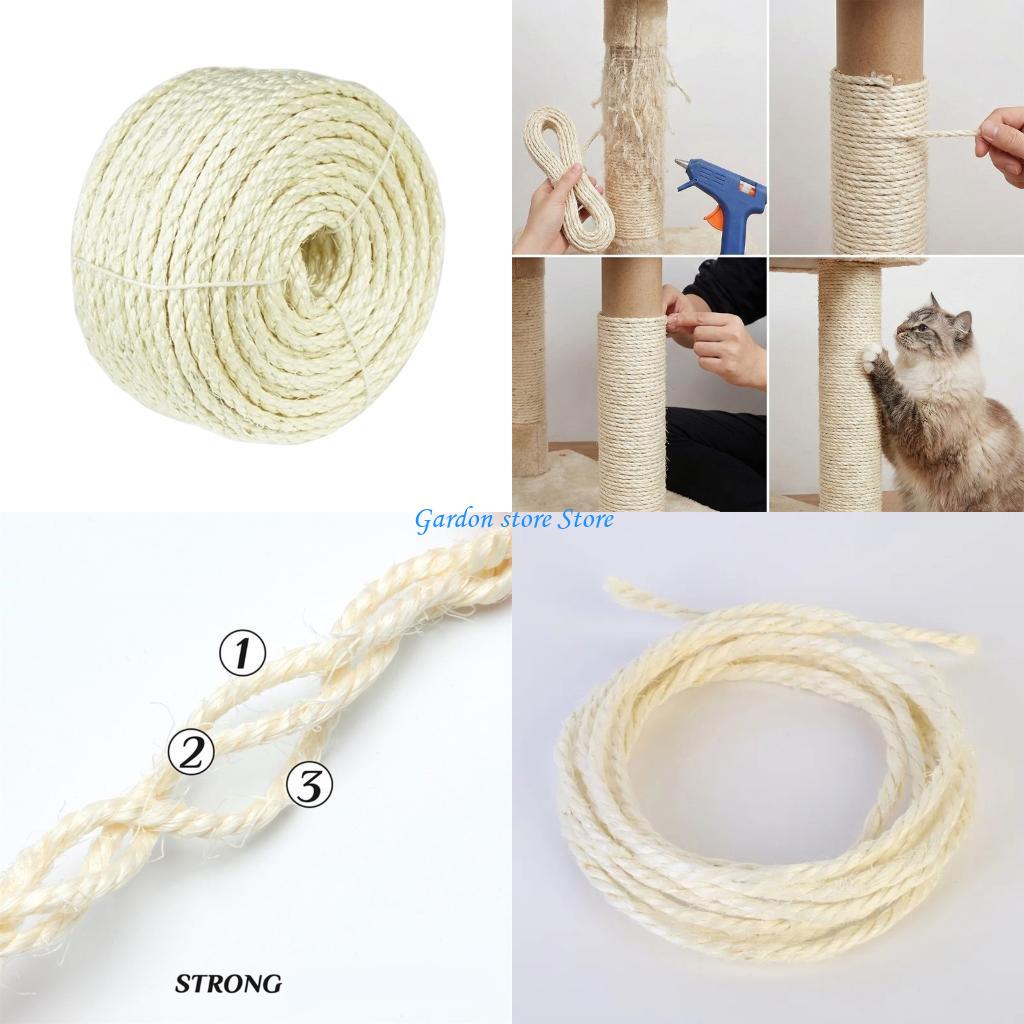 B0KB Sisal Rope For Pet Cats Scratching Post Repair Animal Climbing Tree Maintainence