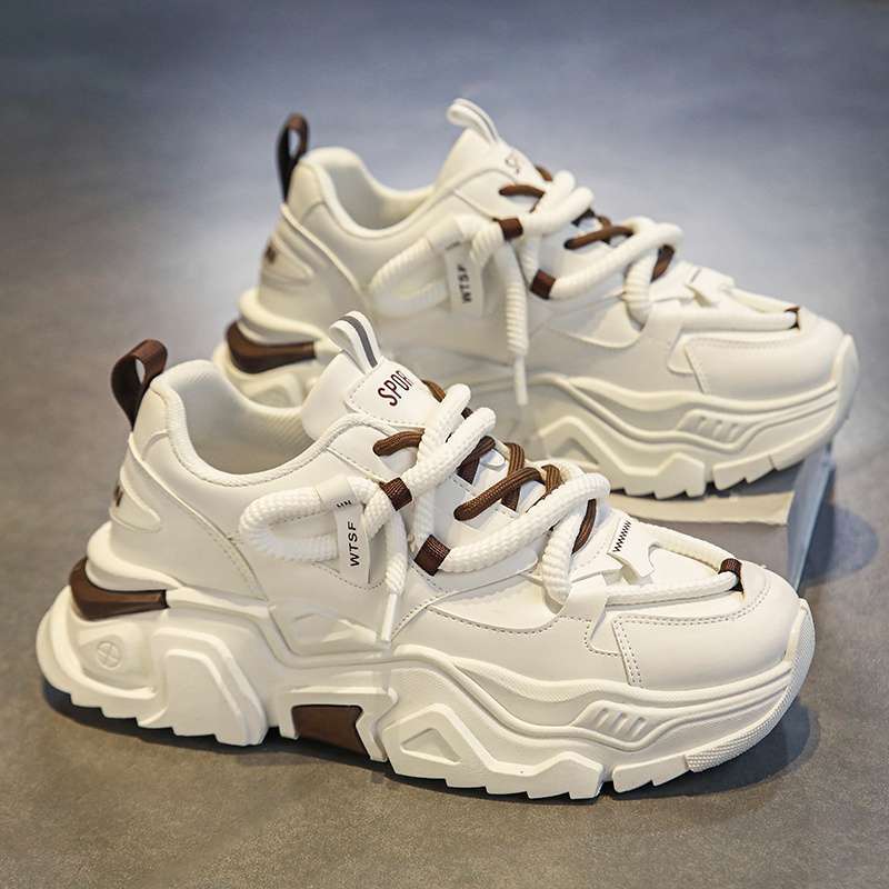 Men's shoes summer breathable mesh trendy versatile dad shoes men's teenagers thick-soled heightening running casual sports shoes