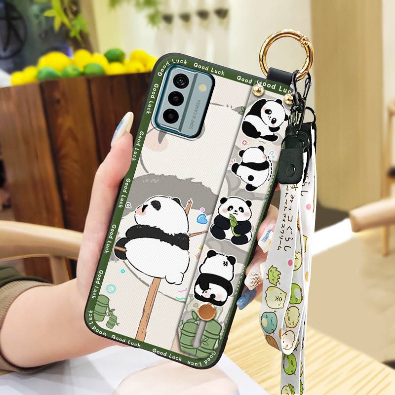 Back Cover Silicone Phone Case For Nokia G22 Dirt-resistant Ring Soft case Cute Panda Waterproof Kickstand Durable